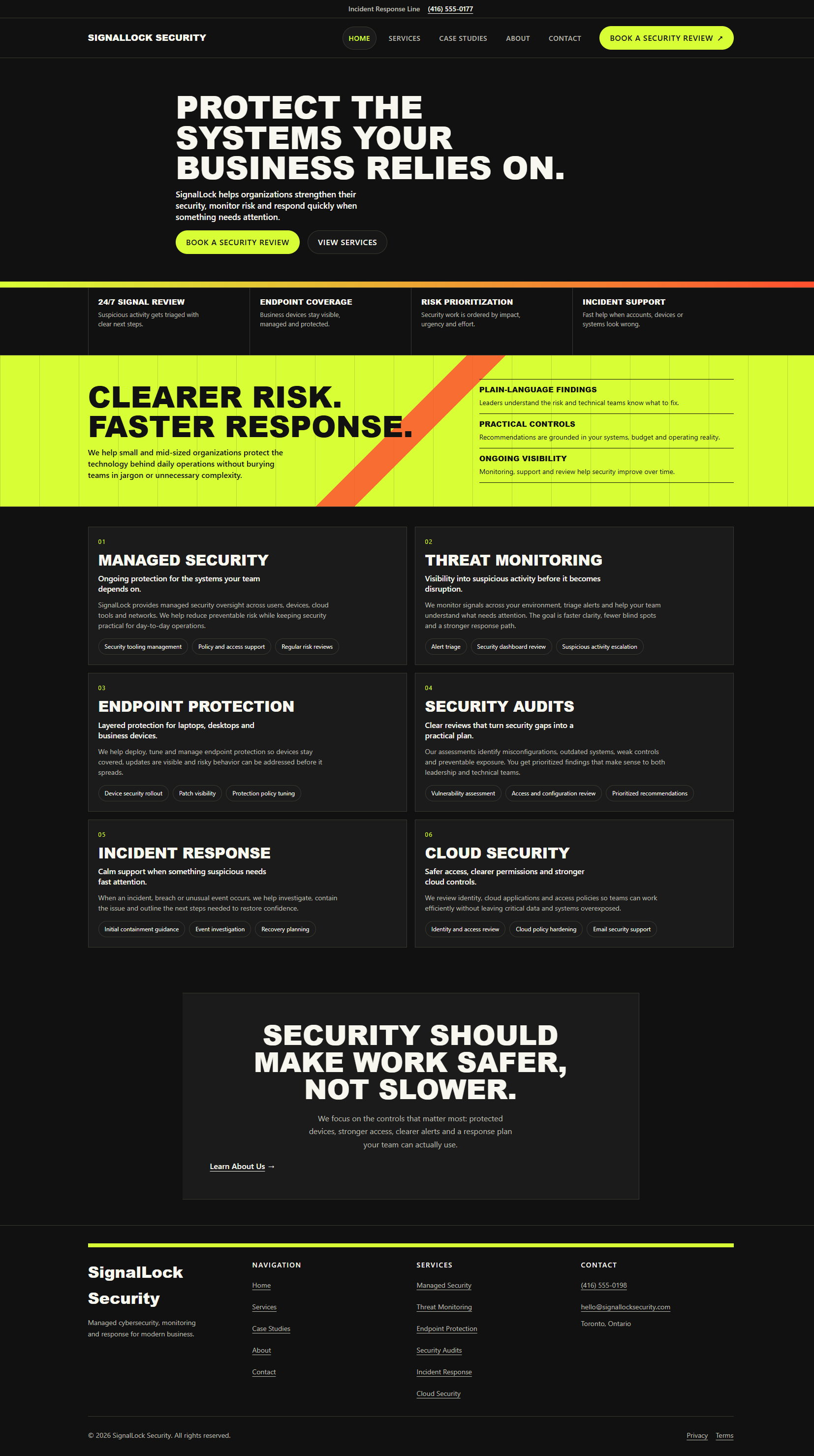 Bold website template preview
